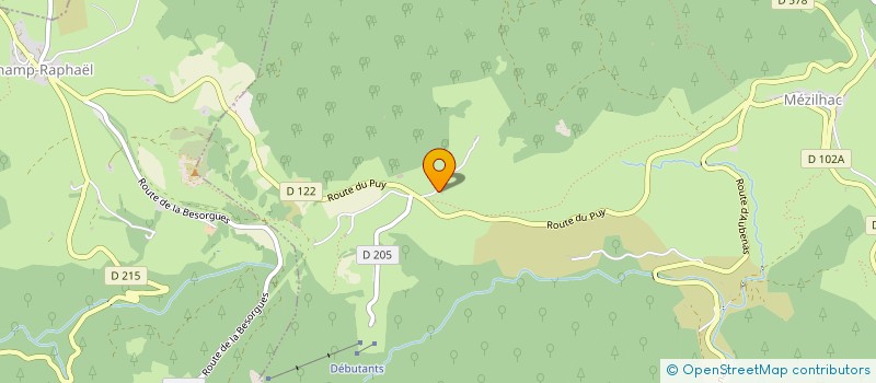 localisation de l'entreprise EURL FAURE MACONNERIE TRAVAUX PUBLICS  MEZILHAC