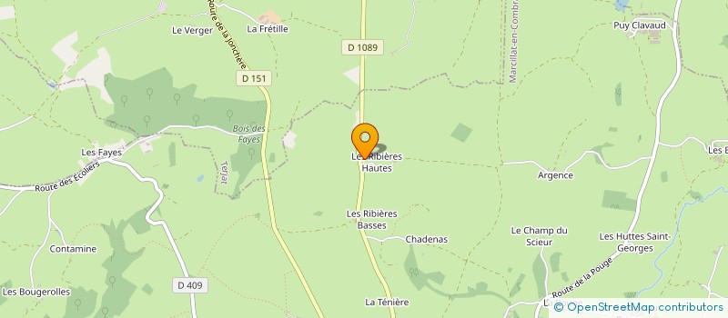 localisation de l'entreprise EURL FG BATIMENT GENERAL  MARCILLAT-EN-COMBRAILLE