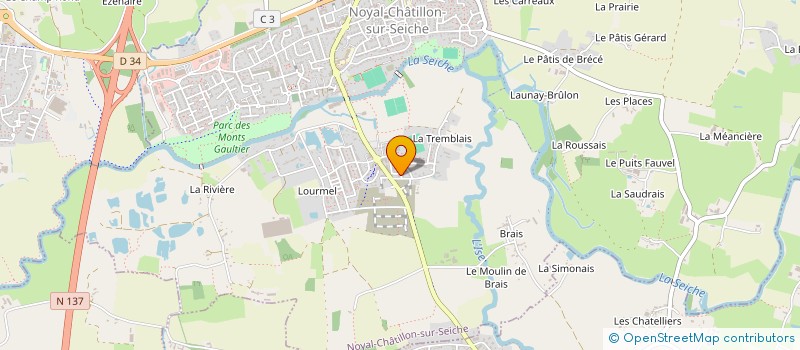localisation de l'entreprise EURL FORGET-HUBERT à NOYAL-CHATILLON-SUR-SEICHE