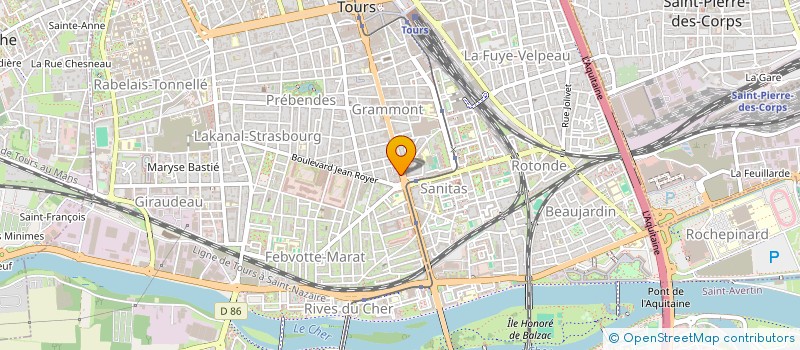 localisation de l'entreprise EURL FORM + à TOURS