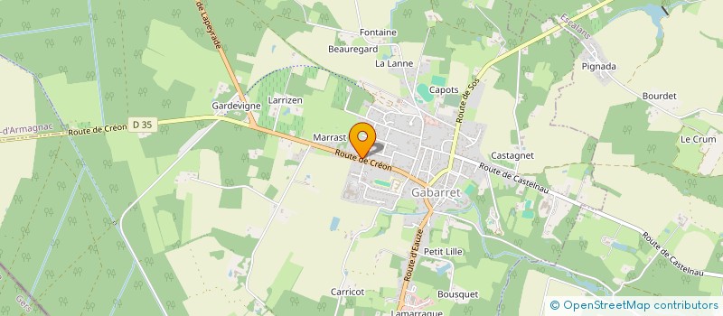 localisation de l'entreprise EURL FRANCK LARRIEU à GABARRET
