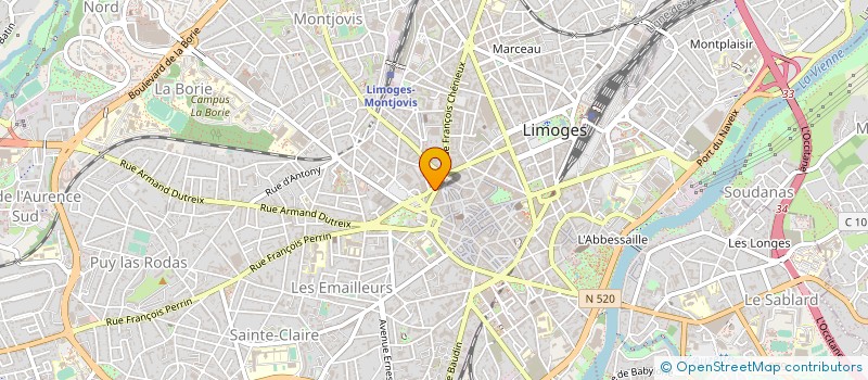 localisation de l'entreprise EURL FRANCO BRITANNIC IMMOBILIER à LIMOGES
