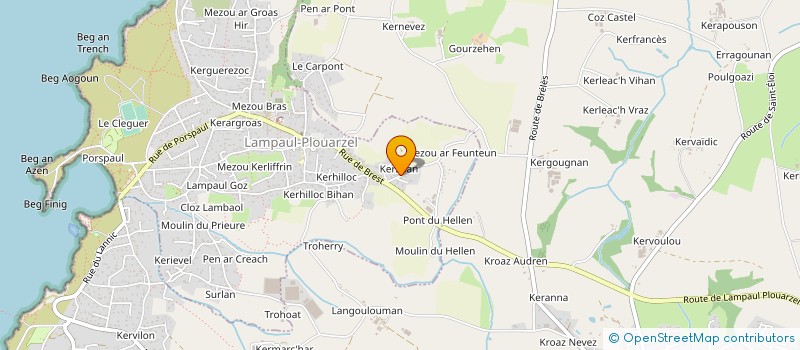 localisation de l'entreprise EURL FRANCOIS BELLEC à LAMPAUL-PLOUARZEL