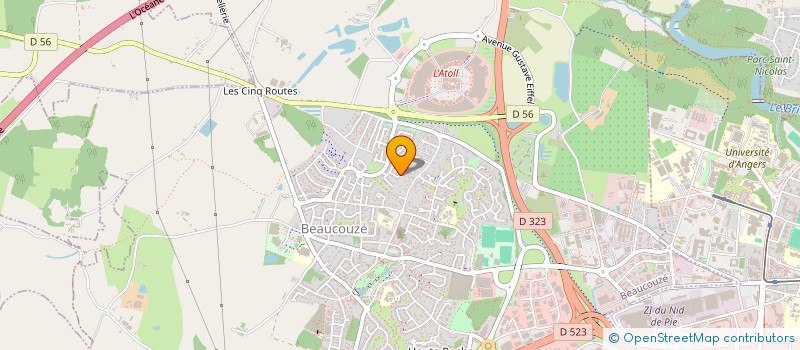 localisation de l'entreprise EURL FREDDY GODINEAU à BEAUCOUZE