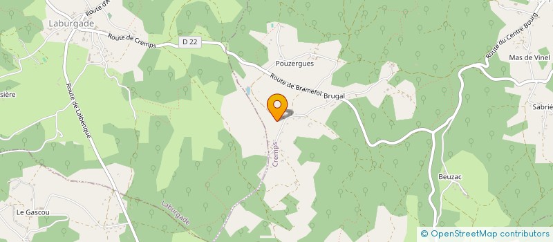 localisation de l'entreprise EURL FREDERIC FOISSAC  MONTDOUMERC