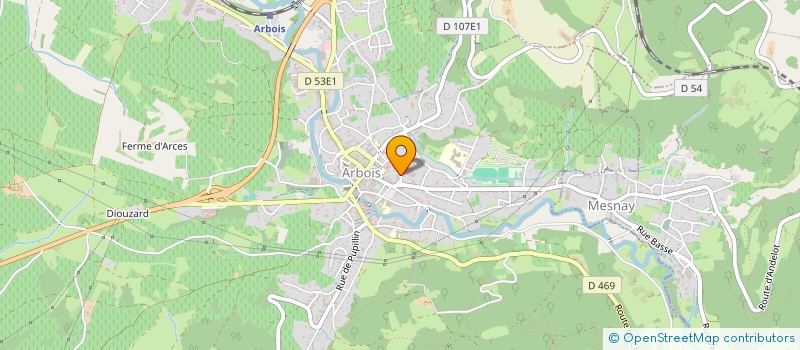 localisation de l'entreprise EURL FRUITIERE DU PLATEAU ARBOISIEN à ARBOIS