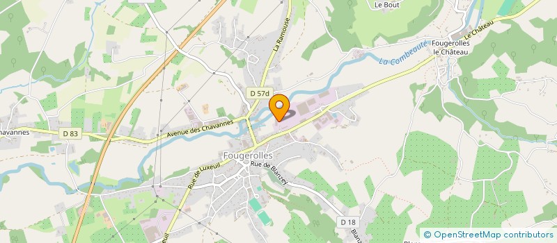 localisation de l'entreprise EURL FV RONCHAMP  FOUGEROLLES-SAINT-VALBERT