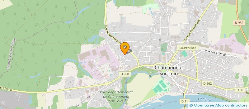 localisation de l'entreprise EURL G.D AVICOLE 45 à CHATEAUNEUF-SUR-LOIRE