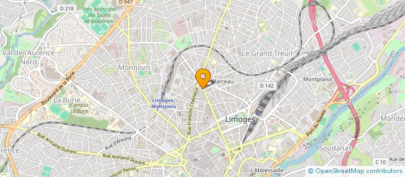 localisation de l'entreprise EURL GABRIEL PASQUET  LIMOGES