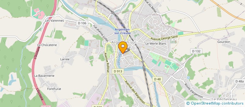 localisation de l'entreprise EURL GAGNANT à ARGENTON-SUR-CREUSE