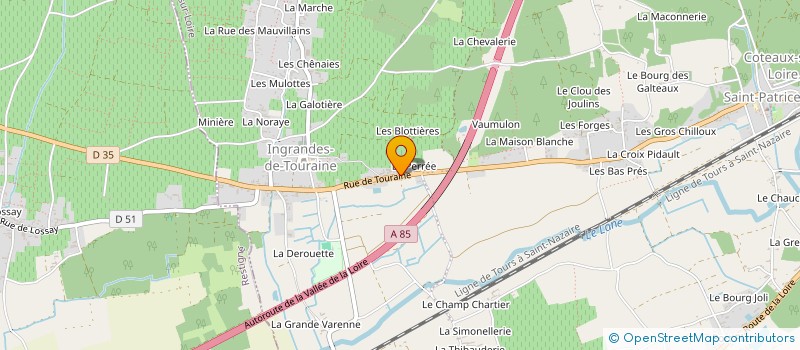 localisation de l'entreprise EURL GALTEAU  COTEAUX-SUR-LOIRE