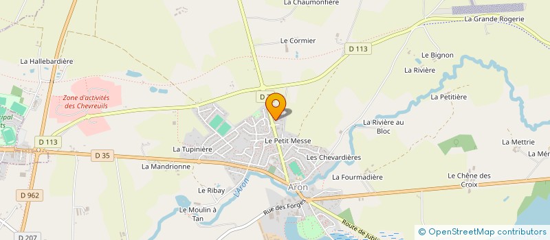 localisation de l'entreprise EURL GARAGE BARBOTEAU à ARON