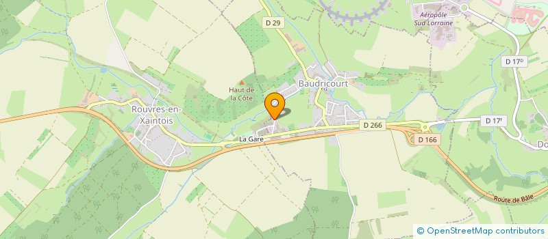 localisation de l'entreprise EURL GARAGE CHEZ FRANCOIS  BAUDRICOURT