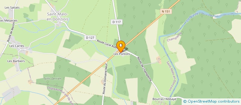 localisation de l'entreprise EURL GARAGE DES PONTOTS à SAINT-MALO-EN-DONZIOIS