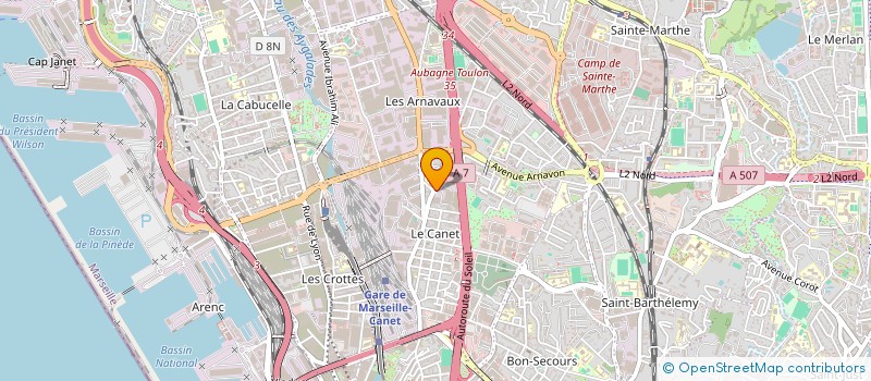 localisation de l'entreprise EURL GARAGE DIHMA  MARSEILLE