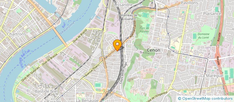 localisation de l'entreprise EURL GARAGE LAURENT  CENON