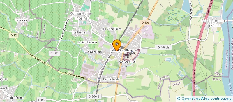 localisation de l'entreprise EURL GARAGE MOULET ALAIN à ROMANECHE-THORINS