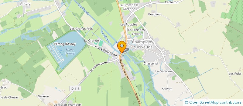 localisation de l'entreprise EURL GARAGE PATRICK BRUNEAU à CHAMPIGNY-SUR-VEUDE
