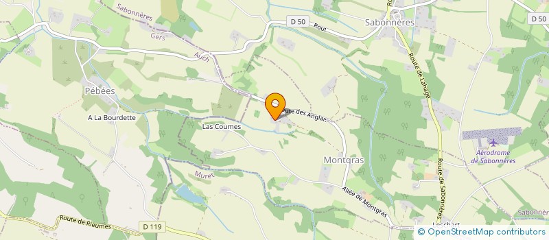 localisation de l'entreprise EURL GENIE CLIMATIQUE ET ENERGETIQUE  MONTGRAS