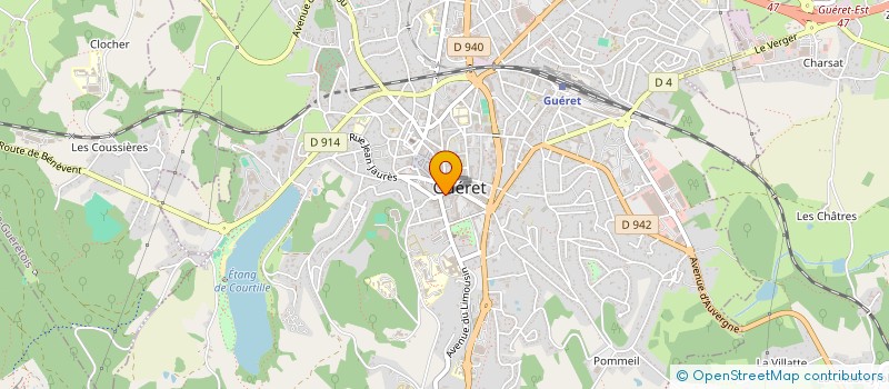 localisation de l'entreprise EURL GERARD à GUERET