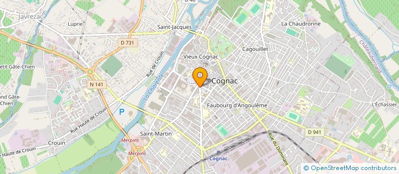 localisation de l'entreprise EURL GILLES BERTHELOT à COGNAC