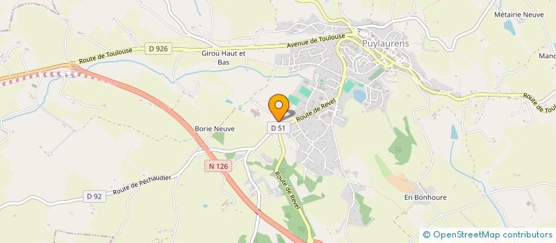 localisation de l'entreprise EURL GILLES BETTON à PUYLAURENS