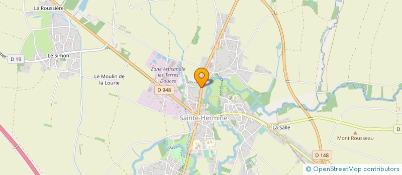 localisation de l'entreprise EURL GINDREAU CARINE  SAINTE-HERMINE