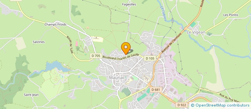 localisation de l'entreprise EURL GIRAUD à MAURIAC