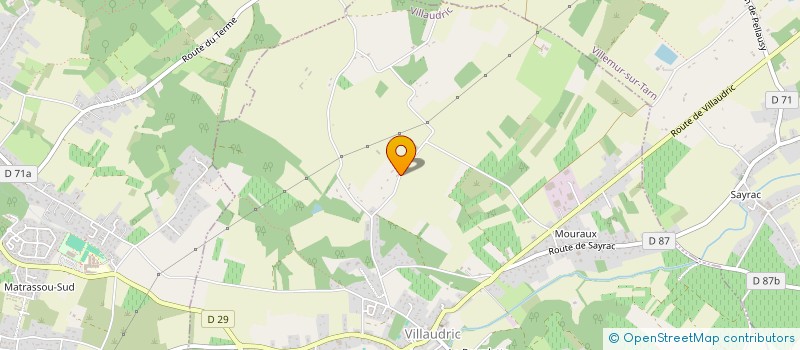 localisation de l'entreprise EURL GIRBAL  VILLAUDRIC