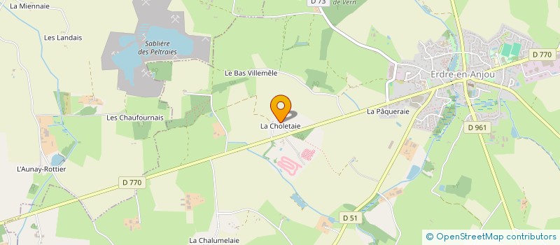 localisation de l'entreprise EURL GLANDAIS LAURENT  ERDRE-EN-ANJOU