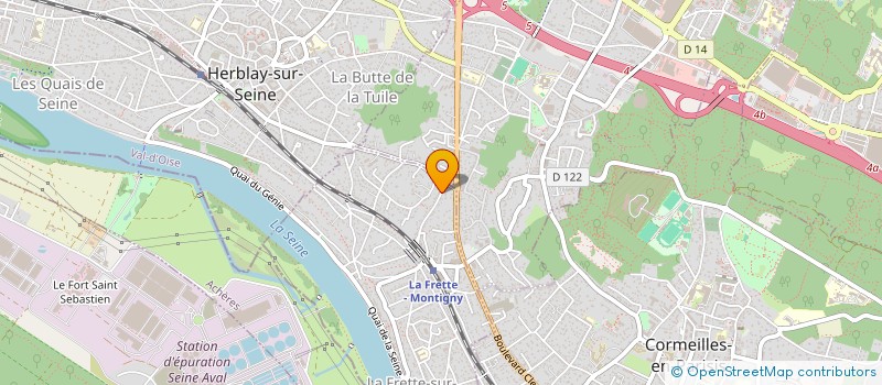 localisation de l'entreprise EURL GOUT FLORENT  LA FRETTE-SUR-SEINE