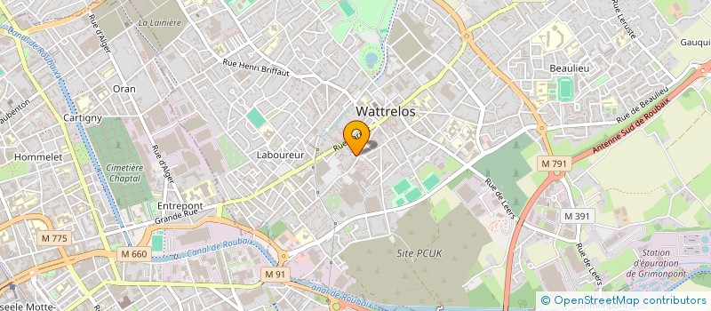 localisation de l'entreprise EURL GRIMETECH SAEB à WATTRELOS