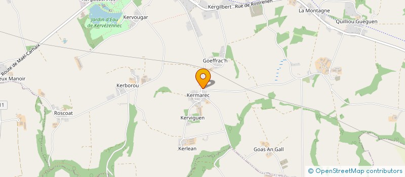 localisation de l'entreprise EURL GROT SAMUEL  MAEL-CARHAIX