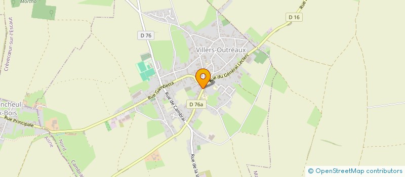 localisation de l'entreprise EURL GRUSON  VILLERS-OUTREAUX