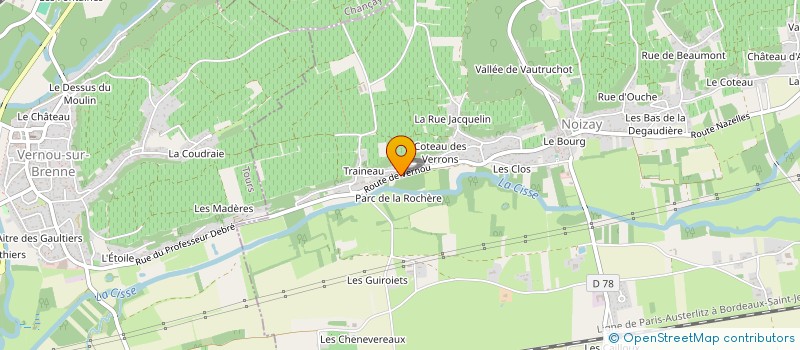 localisation de l'entreprise EURL GUEGNAUD  NOIZAY