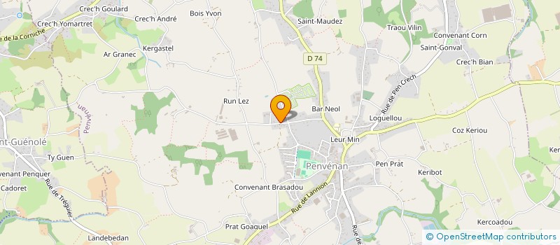 localisation de l'entreprise EURL GUERIN à PENVENAN