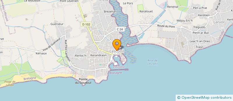 localisation de l'entreprise EURL GUIDAL  PLOBANNALEC-LESCONIL