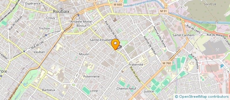 localisation de l'entreprise EURL GUIGUE  ROUBAIX