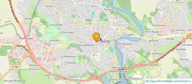 localisation de l'entreprise EURL GUIVARCH à AURAY