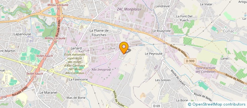 localisation de l'entreprise EURL H.B.R. à ALBI