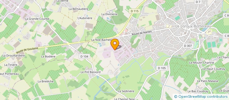 localisation de l'entreprise EURL H2I  LE LOROUX-BOTTEREAU