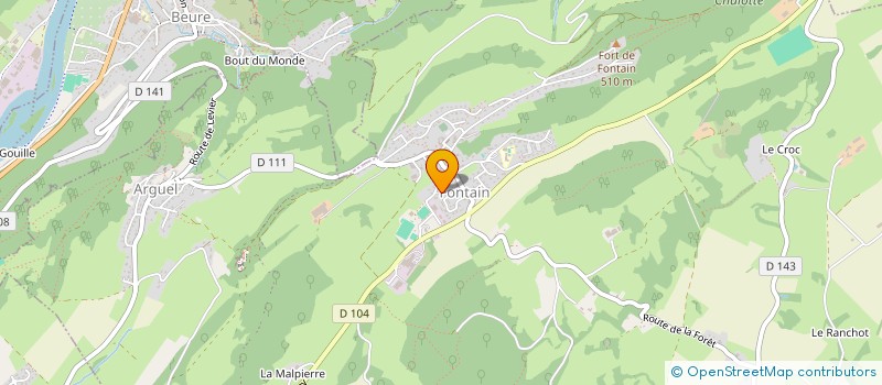 localisation de l'entreprise EURL H2O ENERGIE  LES MONTS-RONDS