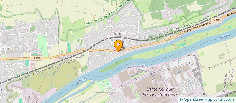 localisation de l'entreprise EURL HOUPIEZ PEINTURES  JUZIERS