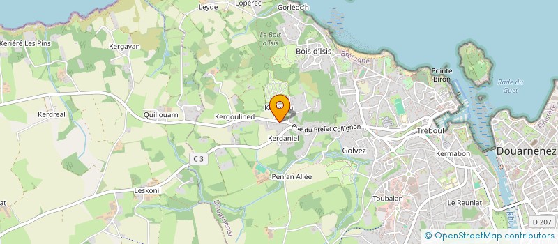 localisation de l'entreprise EURL HUGO VANNIER  DOUARNENEZ