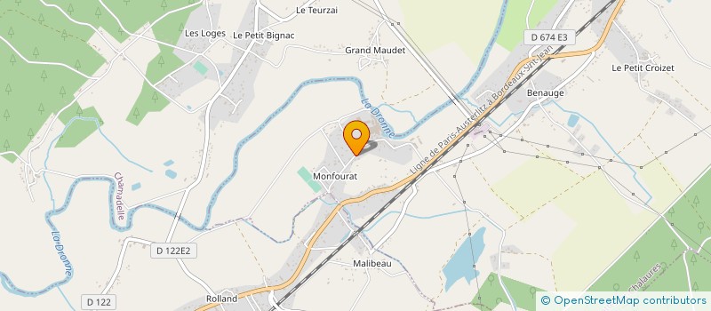 localisation de l'entreprise EURL HYDROELECTRIQUE DE MONTFOURAT  LES EGLISOTTES-ET-CHALAURES