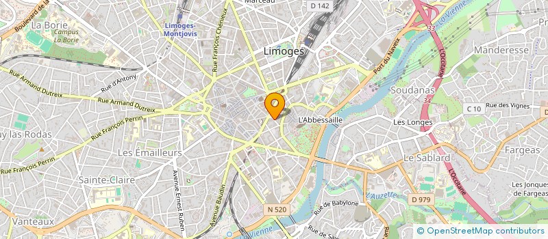 localisation de l'entreprise EURL IMMO FRANCE 87 à LIMOGES