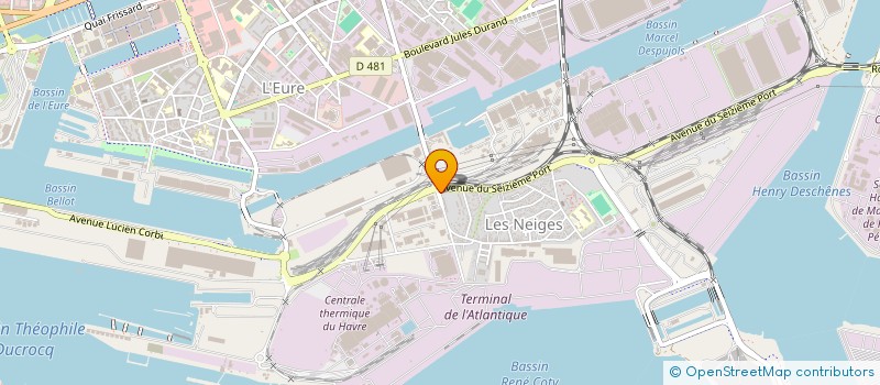 localisation de l'entreprise EURL INTERPORT SEAMEN SHOP à LE HAVRE