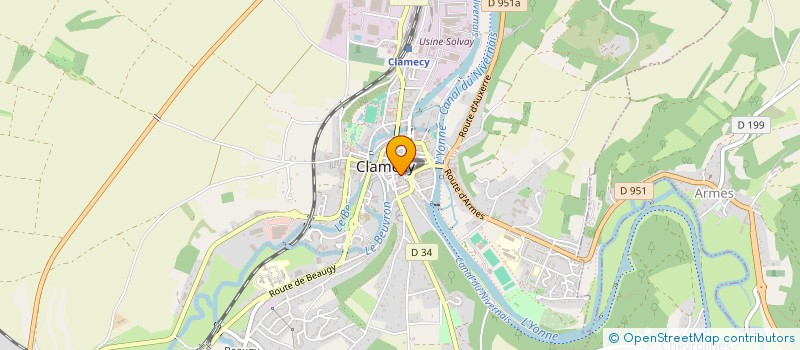 localisation de l'entreprise EURL ISA'CUIR à CLAMECY