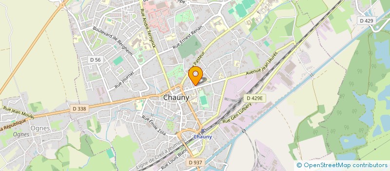 localisation de l'entreprise EURL J.M.L PLATRE à CHAUNY