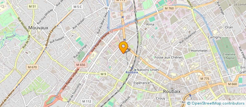 localisation de l'entreprise EURL J2M  ROUBAIX